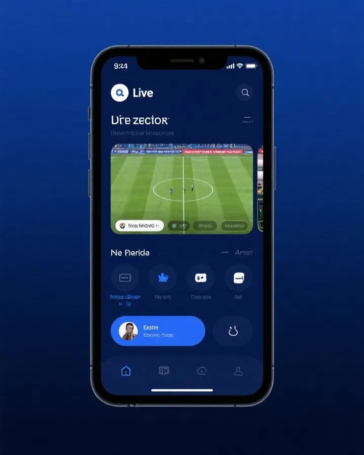 欧冠APP赛事观看界面示意